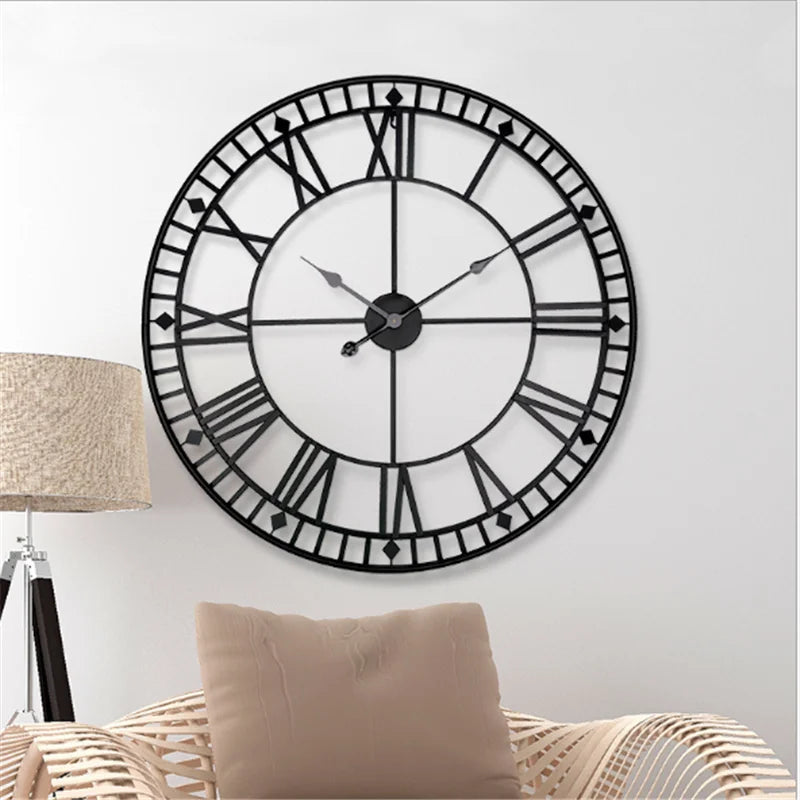 Metaal Wandklok Klassiek Rond voor Thuis Kantoor Decor