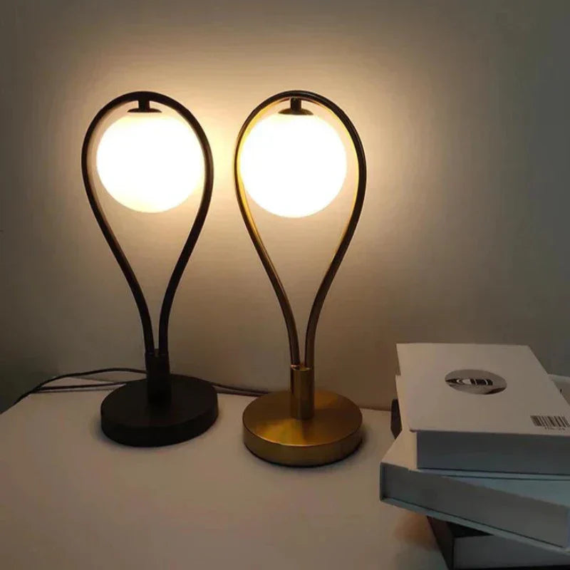 Bedlamp Glazen Goud voor Woondecoratie Sfeerverlichting