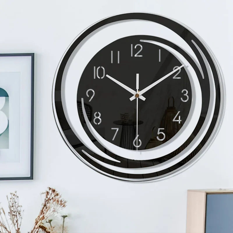 Wandklok met Stille Mechanisme Rond voor Thuis en Kantoor