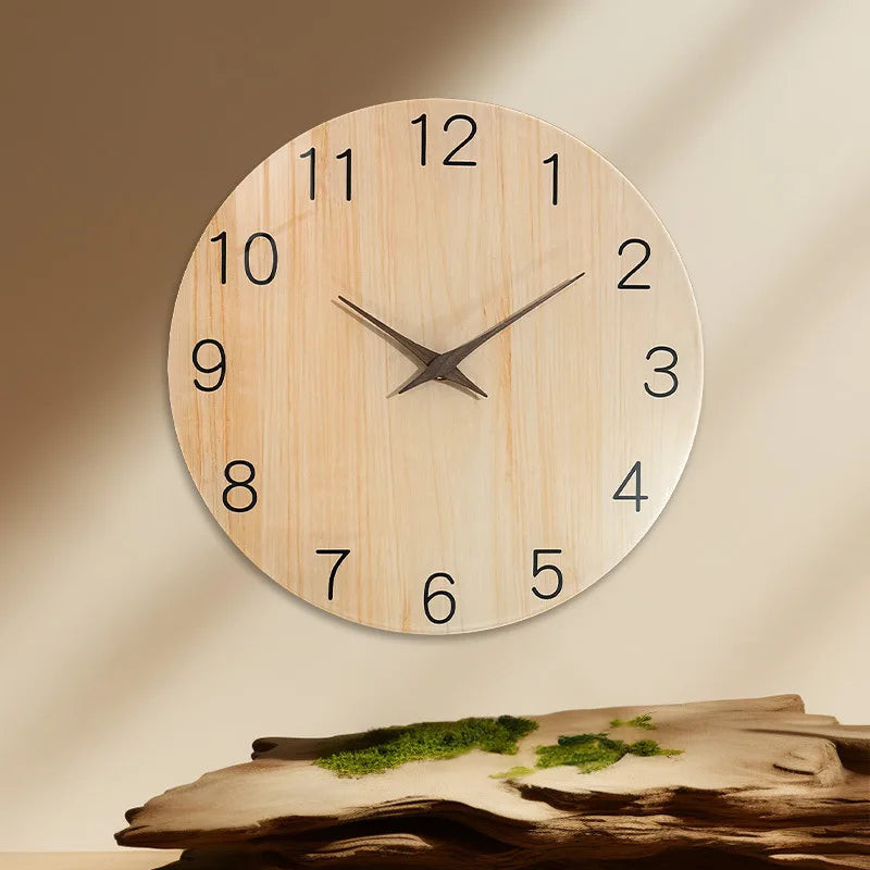 Wandklok Hout Rond voor Huisdecoratie Woonkamer