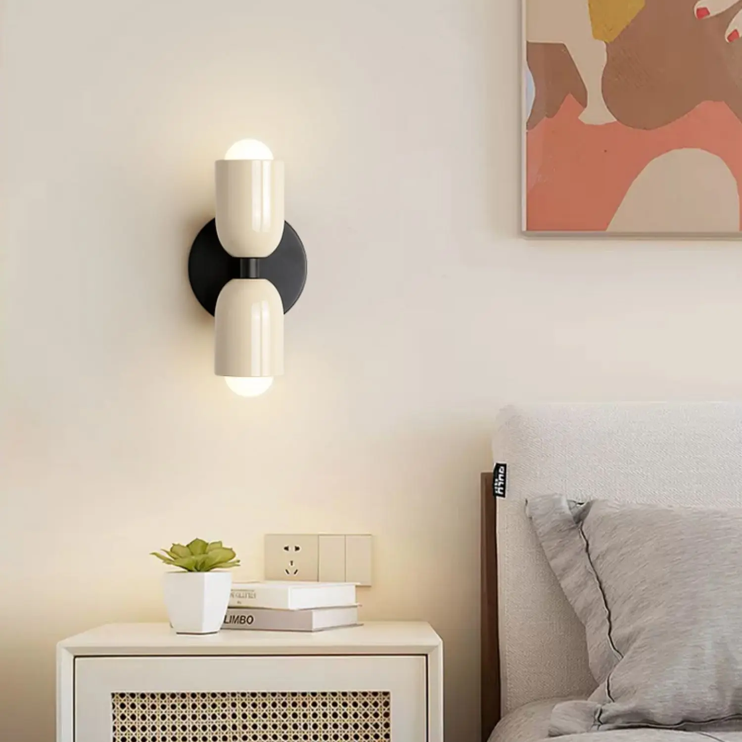 LED Wandlamp Dubbele Koppen RVS