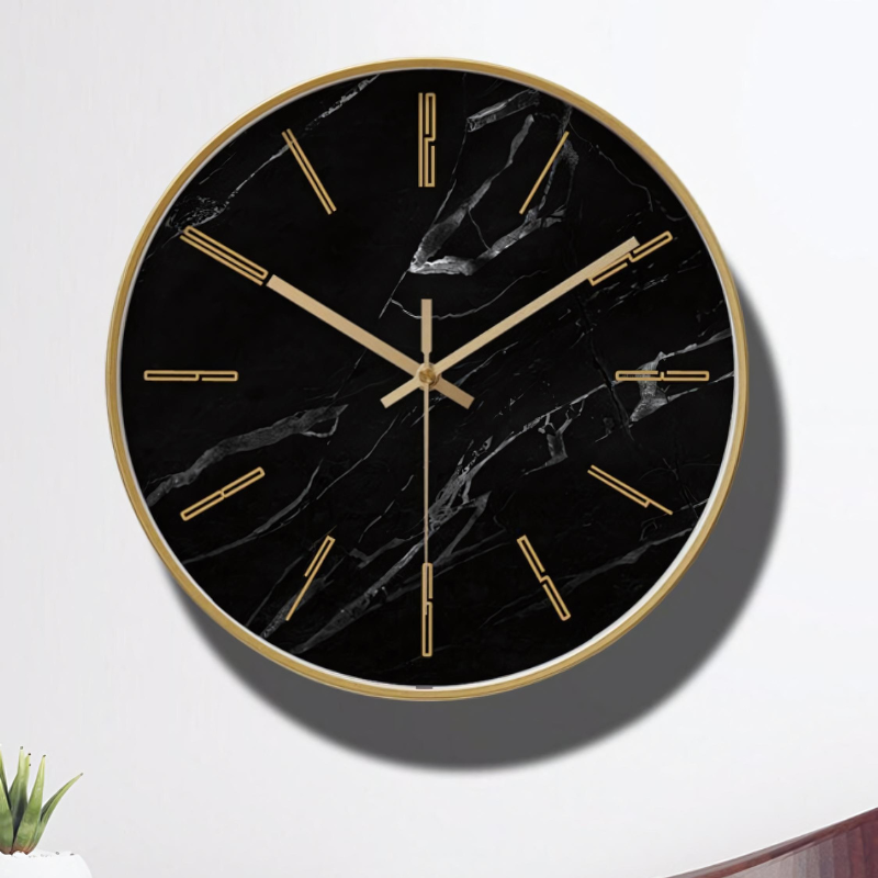 Marmeren Wandklok Ronde Wandklok voor Binnengebruik