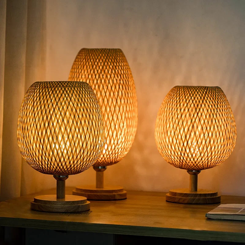 Bamboe Tafel Lamp voor Woondecoratie en Kantoorverlichting