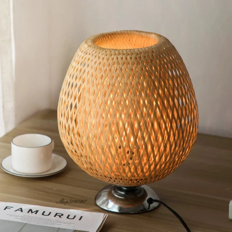 Bamboe Tafel Lamp voor Woondecoratie en Kantoorverlichting