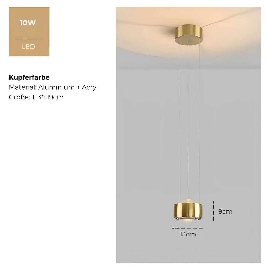LED Hanglamp Glazen Lens Deckenlamp Ceiling Light