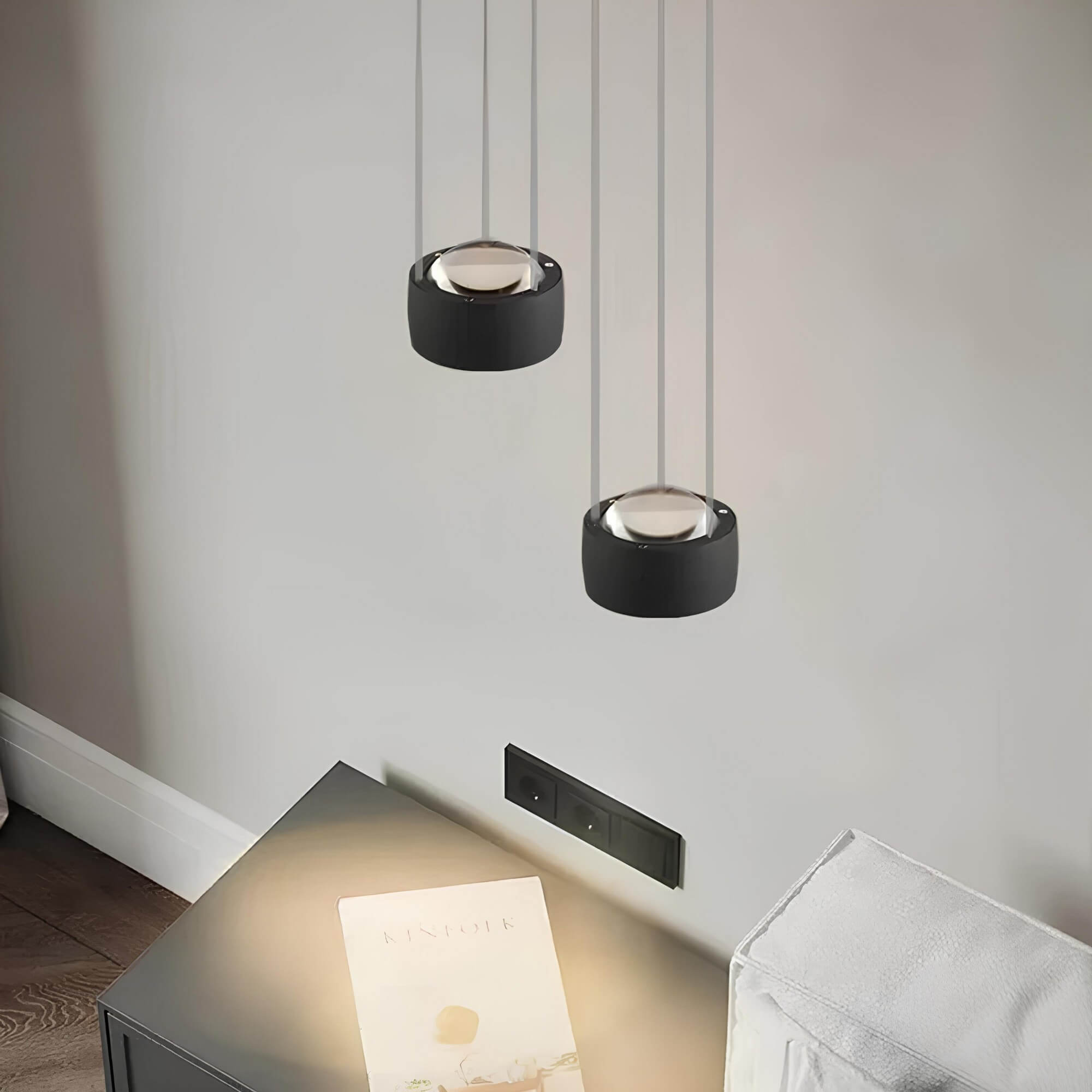 LED Hanglamp Glazen Lens Deckenlamp Ceiling Light