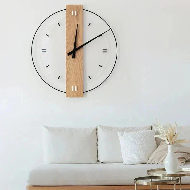 Houten Wandklok Rond voor Thuis en Kantoor Decoratie