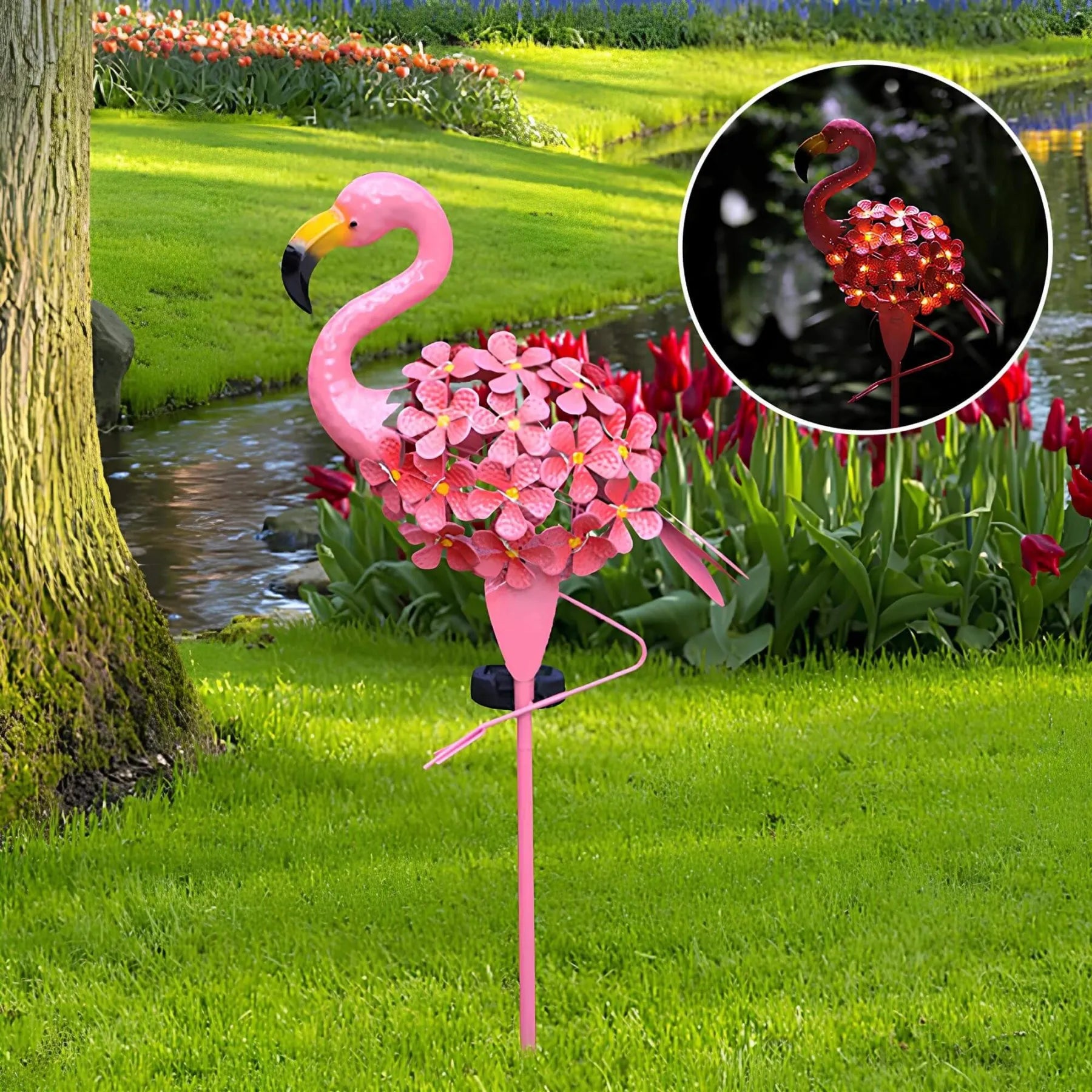 Zonnepadlamp Buiten Tuin LED Verlichting Tuinlamp