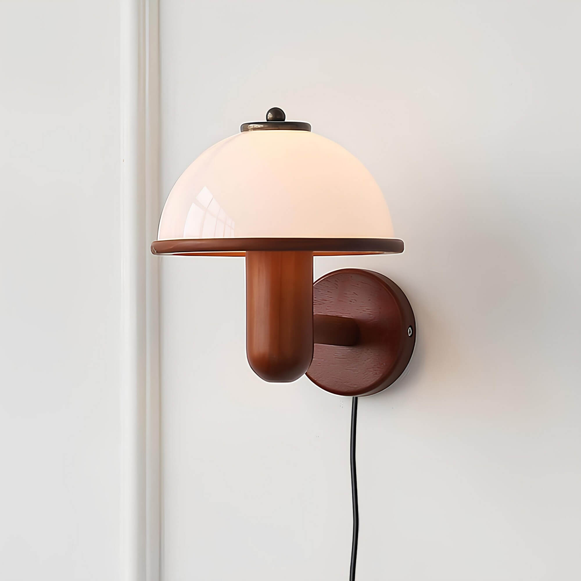 Houten Paddenstoel Wandlamp Sfeerverlichting Woondecoratie