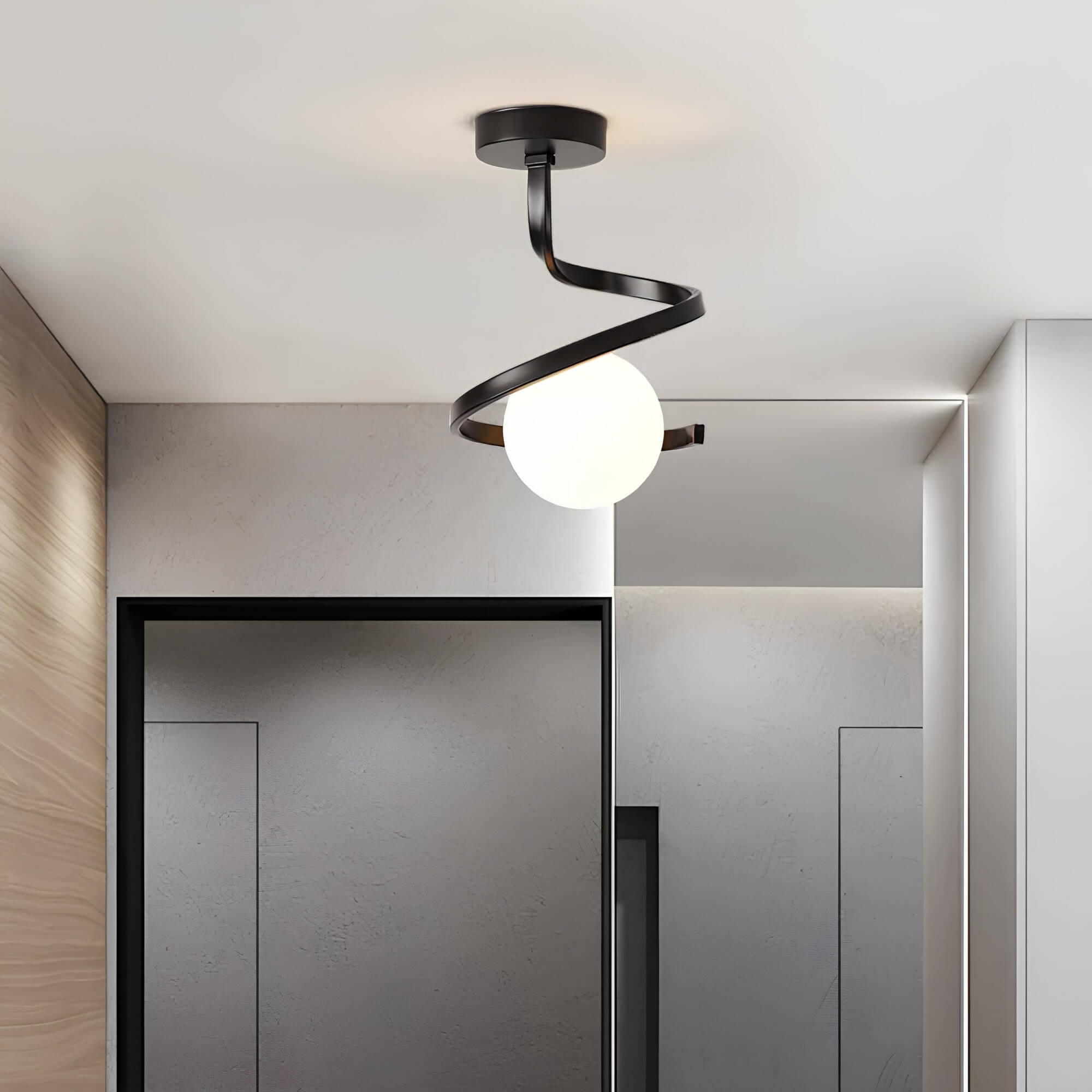 Dimbare LED Plafondlamp Spiraalvorm Flush Mount
