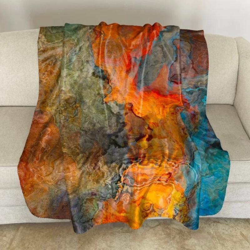 Fleece Dekentje Abstract Ontwerp Woondecoratie