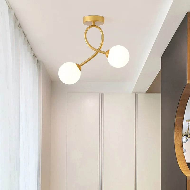 Glazen Plafondlamp Minimalistisch Flush Mount LED Licht