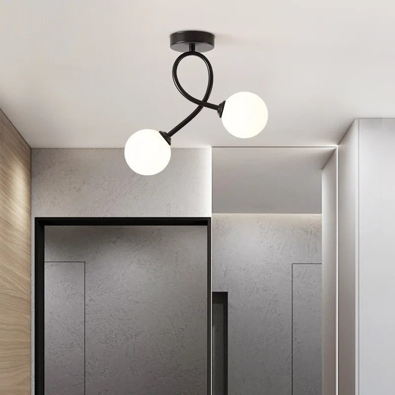 Glazen Plafondlamp Minimalistisch Flush Mount LED Licht