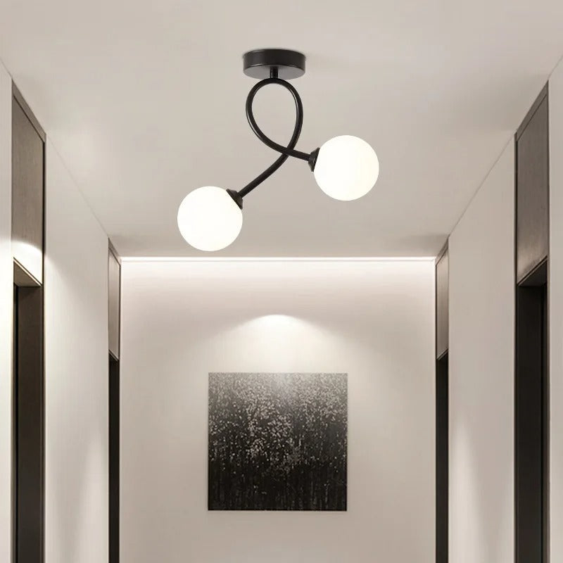 Glazen Plafondlamp Minimalistisch Flush Mount LED Licht