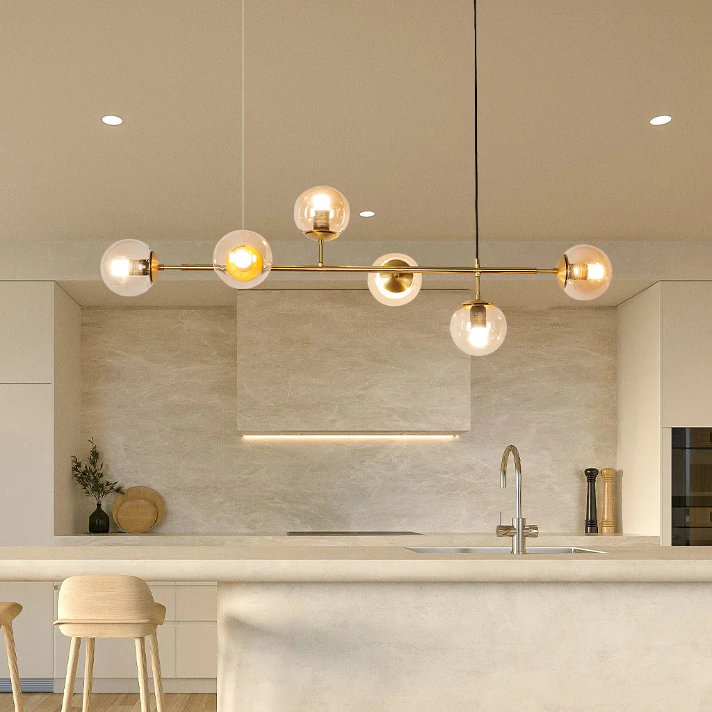 Hanglamp Orb met Glazen Kappen voor Thuis en Kantoor