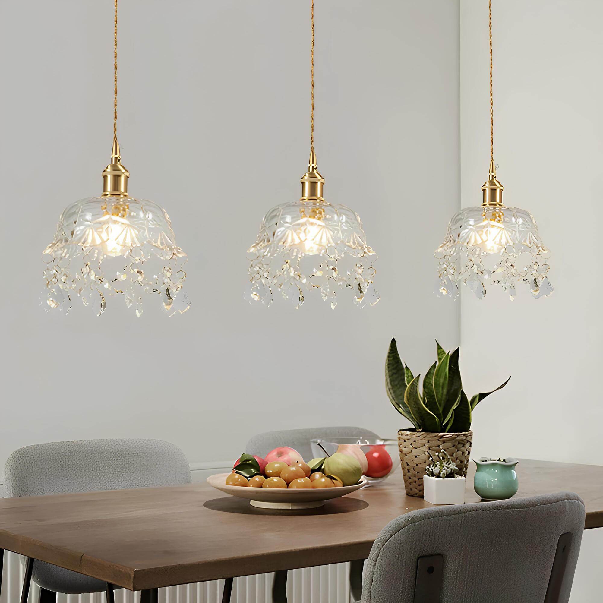 Glazen Kristallen Plafondlamp Rond Flushmontage LED