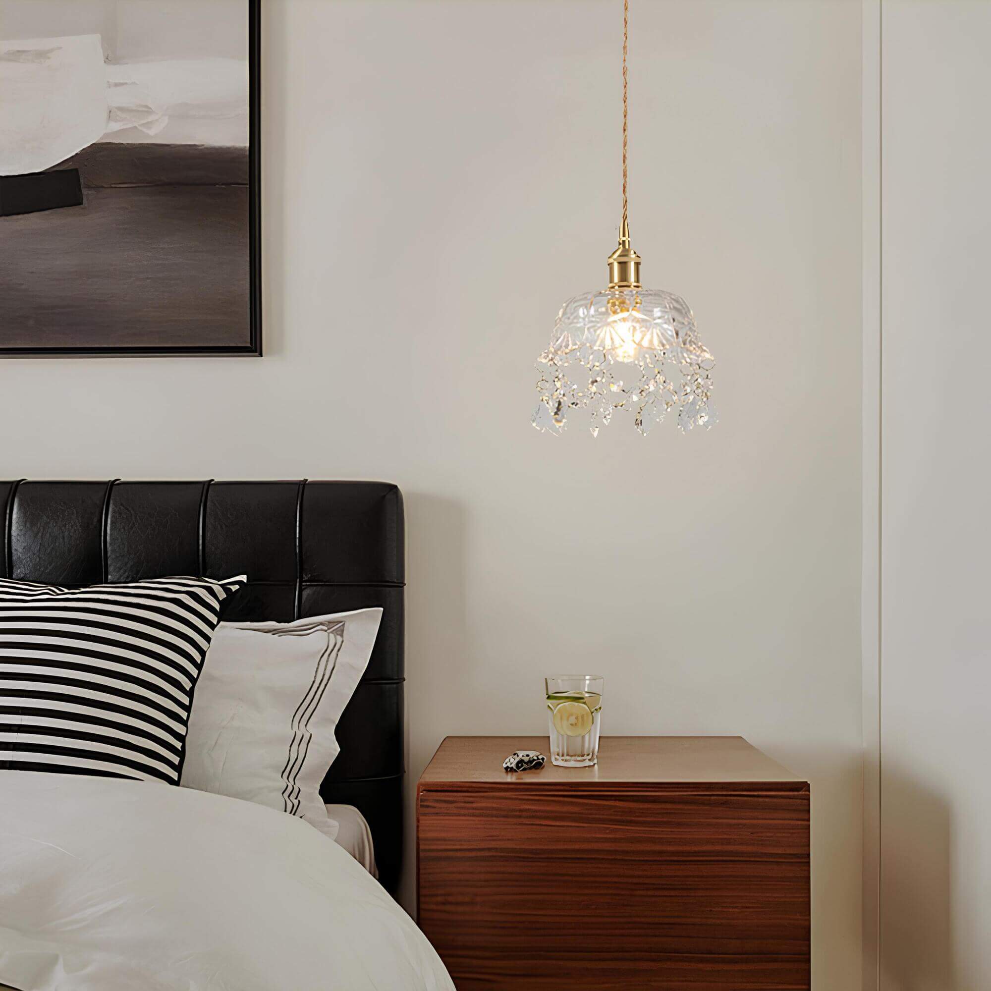 Glazen Kristallen Plafondlamp Rond Flushmontage LED