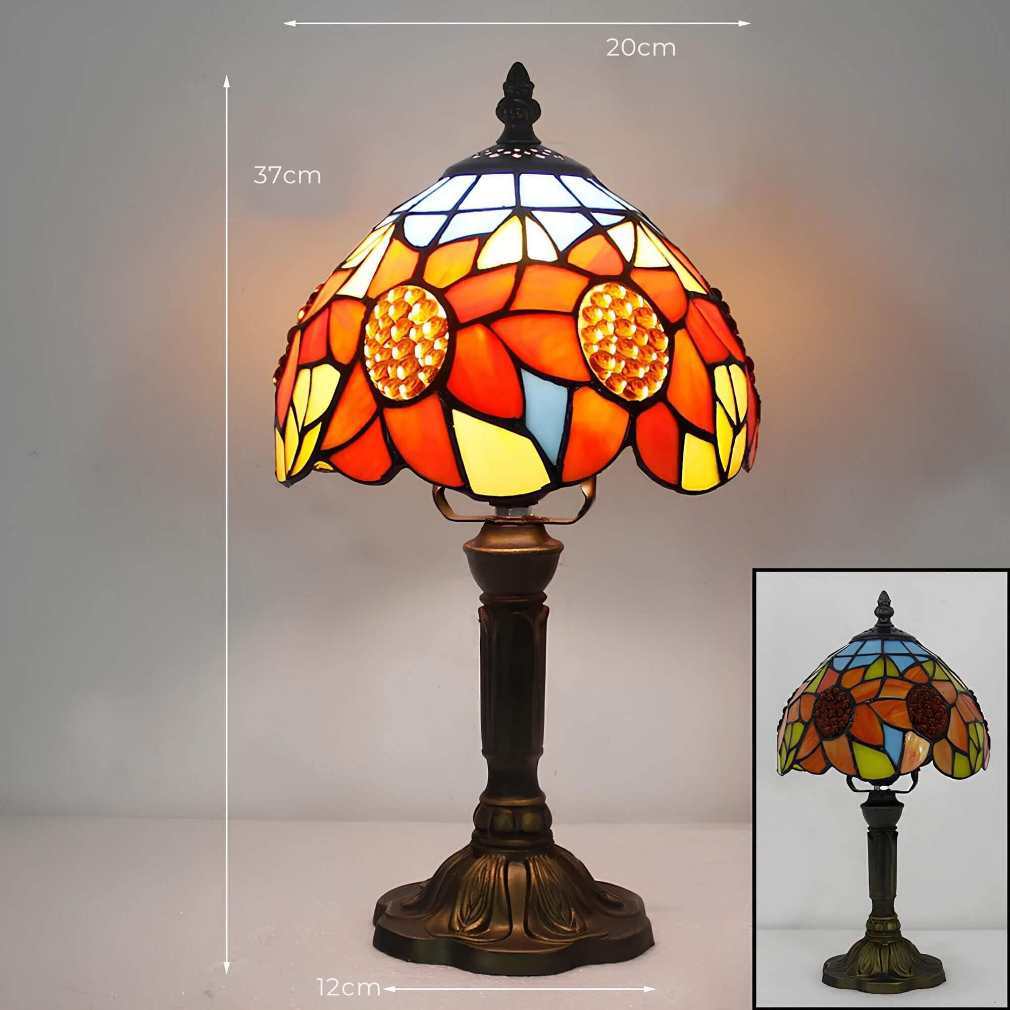 Gevelde Glas Tafellamp Luminieuze Verlichting Accent