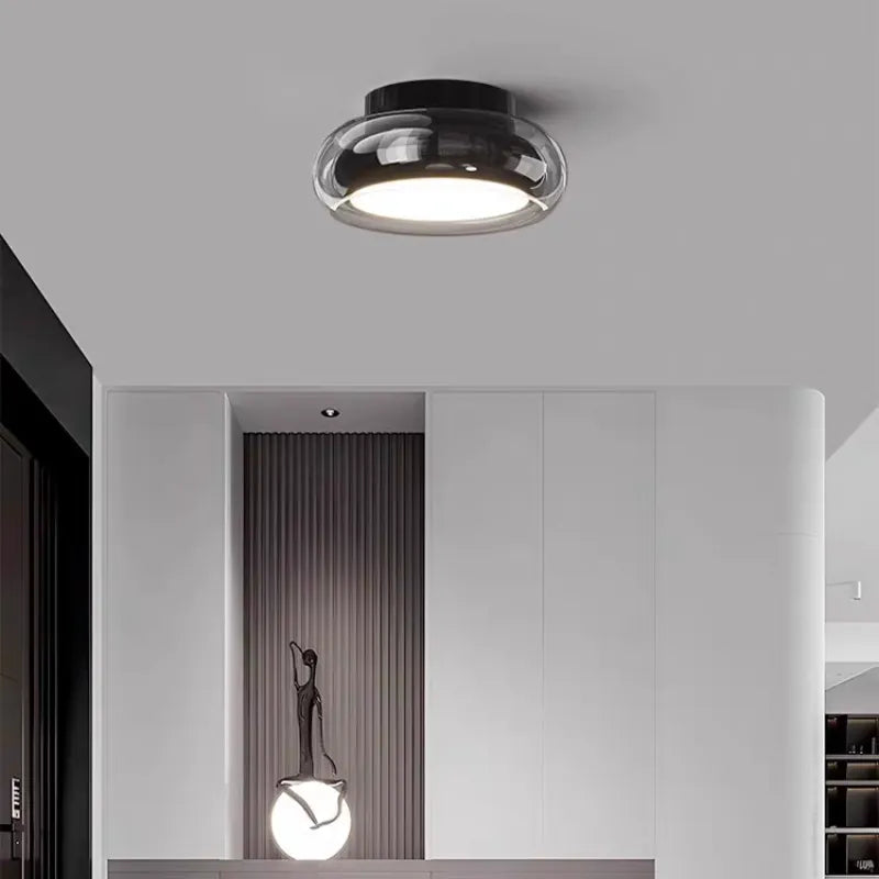 LED Plafondlamp Retro Acrylarmatuur Flush Mount Circular